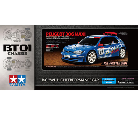 Tamiya 1:10 RC Peugeot 306 Maxi Lack. BT-01 fertig lackiert