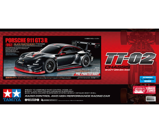 Tamyia 1:10 RC Porsche 911 GT3R (992) TT-02 lackiert