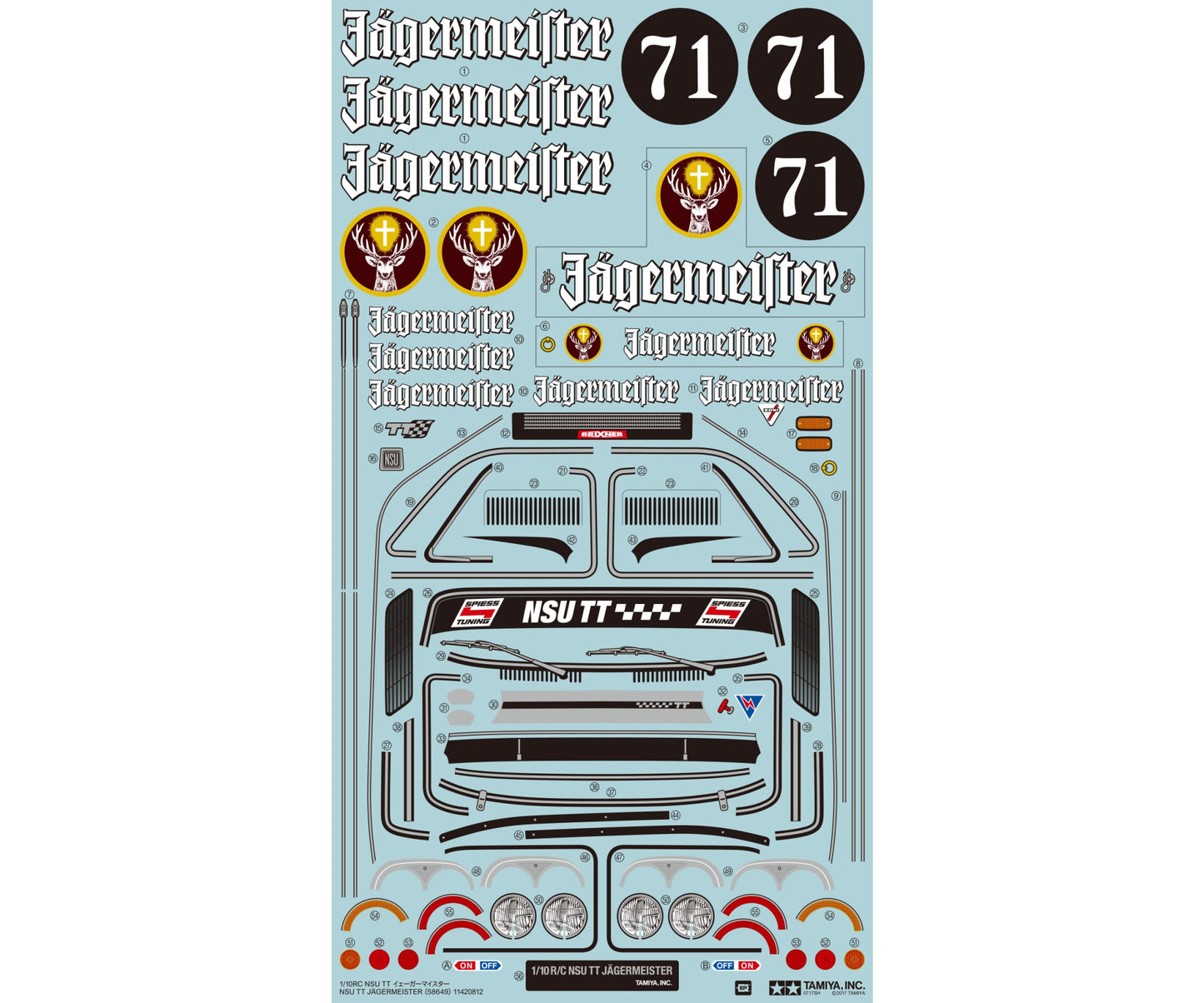 Tamiya 1:10 RC NSU TT Prinz Jägermeister M-05