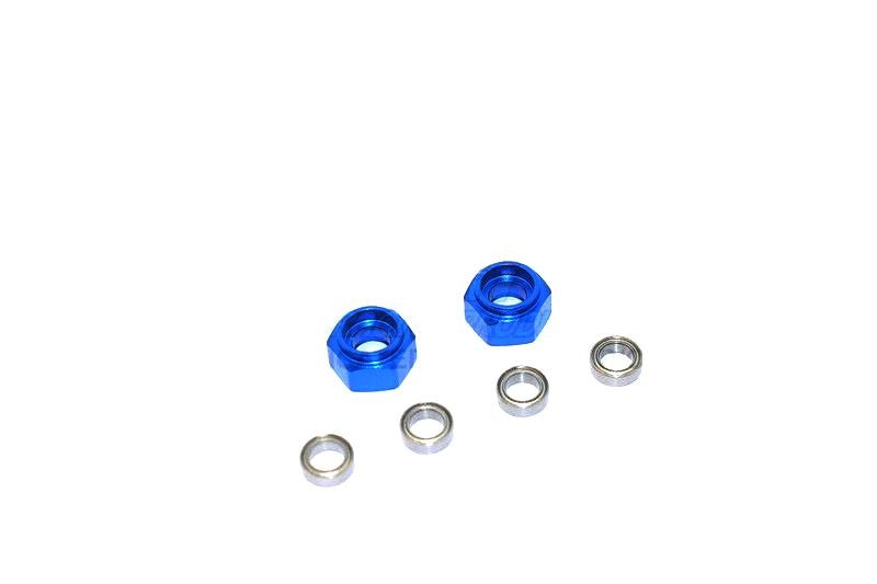 Aluminium Hex-Adapter mit Kugellager vorne blau GPM Tamiya DT03