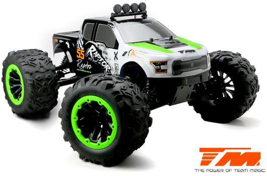 Auto - Monster Truck Elektrisch - 4WD - RTR - Brushless 2250KV - 6S - Wasserdicht - TM E6 RAPTOR - Schwarz/Gr¸n