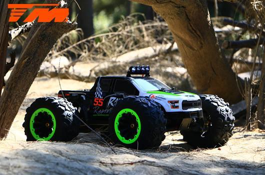 Auto - Monster Truck Elektrisch - 4WD - RTR - Brushless 2250KV - 6S - Wasserdicht - TM E6 RAPTOR - Schwarz/Gr¸n