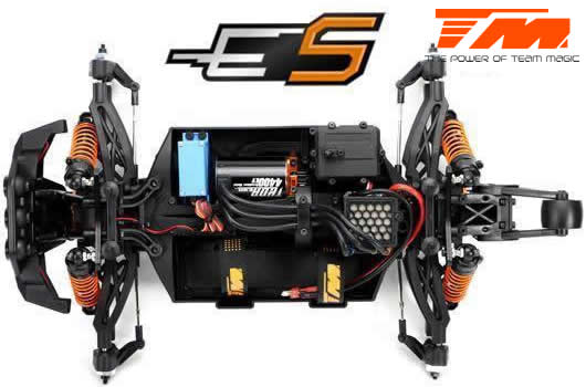 Auto - 1/10 Monster Truck Elektrisch - 4WD - RTR - Brushless- Team Magic E5 - Silver Karosserie