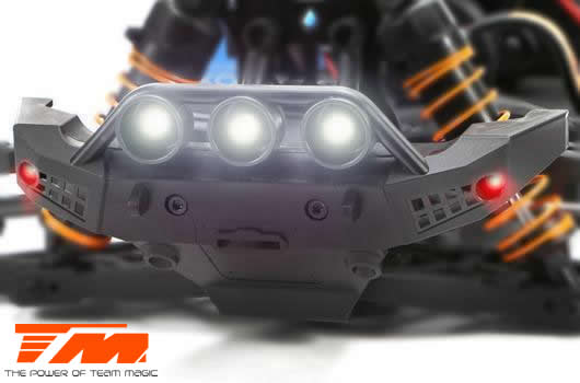 Auto - 1/10 Monster Truck Elektrisch - 4WD - RTR - Brushless- Team Magic E5 - Silver Karosserie