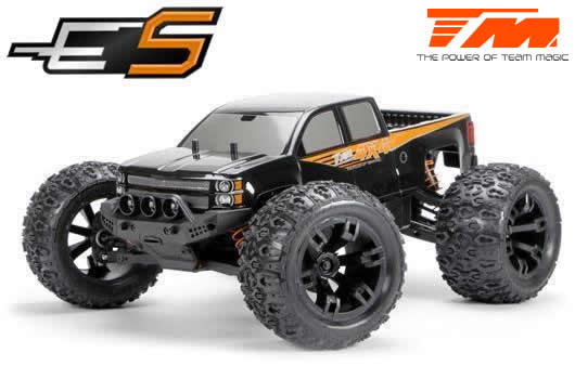 Auto - 1/10 Monster Truck Elektrisch - 4WD - RTR - Brushless - Team Magic E5 - Schwarze Karosserie