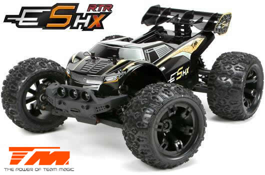 Auto - 1/10 Racing Monster Elektrisch - 4WD - RTR - Brushless - Team Magic E5 HX - Schwarze/Orange