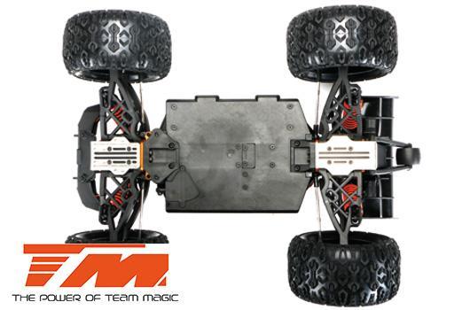 Auto - 1/10 Racing Monster Elektrisch - 4WD - RTR - Brushless 4S - Wasserdicht - Team Magic E5 HX 4S - Schwarz/Orange