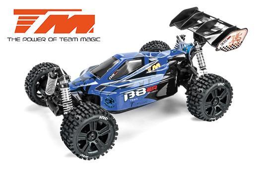 Auto - 1/8 Elektrisch - 4WD Buggy - RTR - 2500kv Brushless Motor - 4S - Wasserdicht - Team Magic B8ER Blau/Schwarz