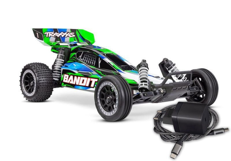 TRAXXAS Bandit 1/10 2WD Buggy RTR - mit Akku und 4 Ampere USB-C-Lader