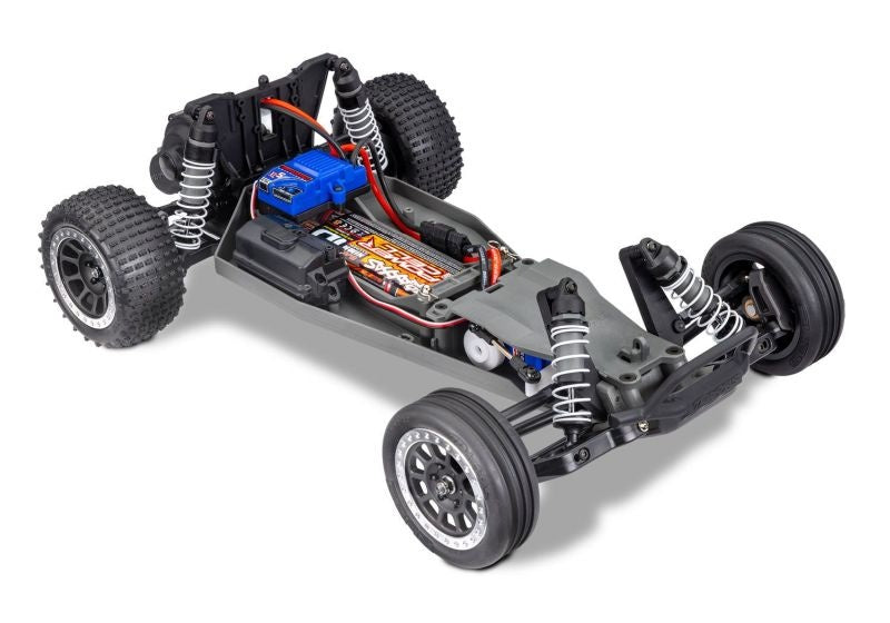 TRAXXAS Bandit rot 1/10 2WD Buggy RTR Brushed, HD, mit Akku und 4 Ampere USB-C-Lader