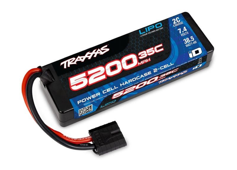 LiPo Power Cell 5200mAh 7,4V 2s 35C Hardcase TRAXXAS mit ID-Stecker