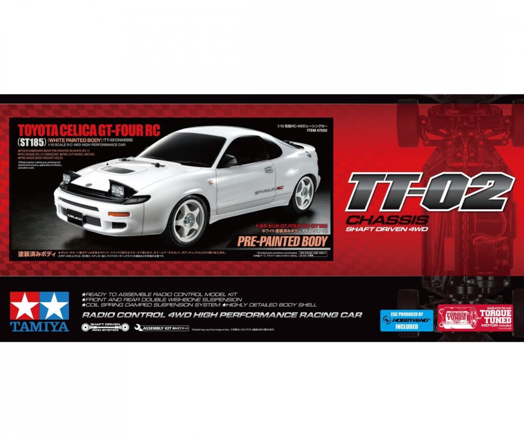 Tamiya 1:10 RC Toyota Celica GT-Four TT-02 Lackiert