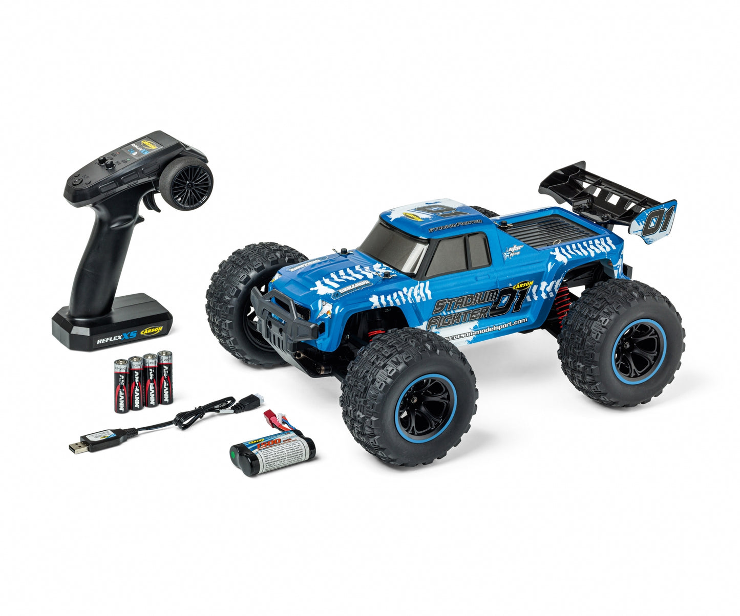 Carson 1:10 XS Stadium Fighter 100% RTR blau