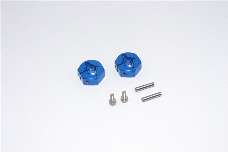 Aluminium Hex-Adapter hinten blau GPM Tamiya DT03