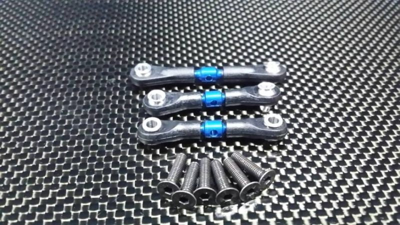 Aluminium Spurstangen mit Kugelpfannen blau GPM Tamiya TT02