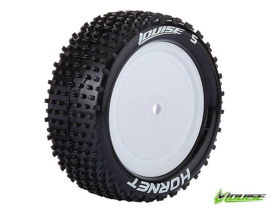 E-Hornet Reifen supersoft auf 2.2 Felge weiß 12mm (2) LOUISE 1/10 Elektro Buggy 4WD vorne *J*