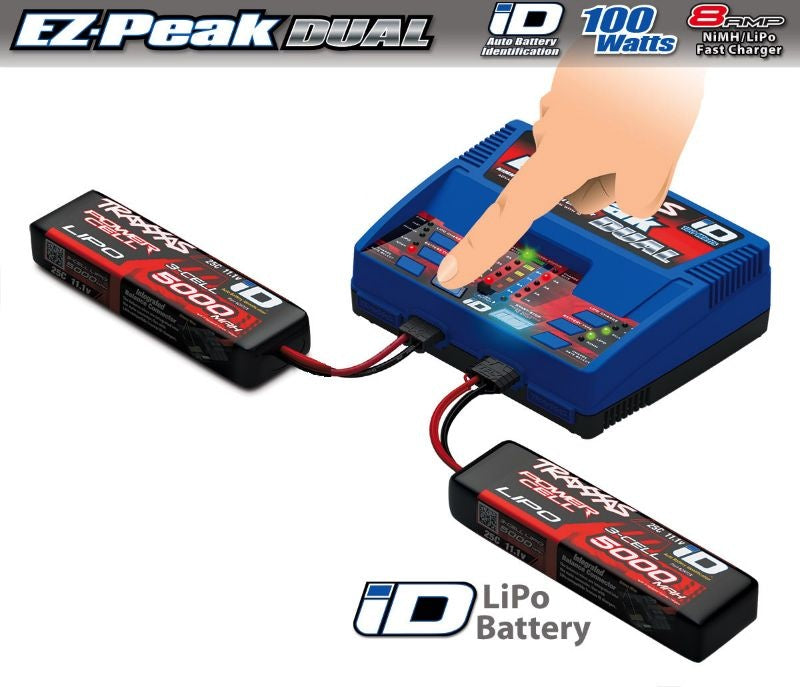 EZ-Peak Dual Schnell-Lader 2x4A & 2x LiPo 5000mAh 3s 25C
