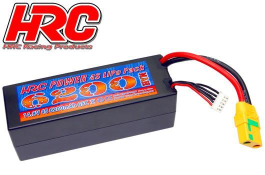 Akku - LiPo 4S - 14.8V 6200mAh 65C/110C - Hard Case - XT90AS  48x47x138mm