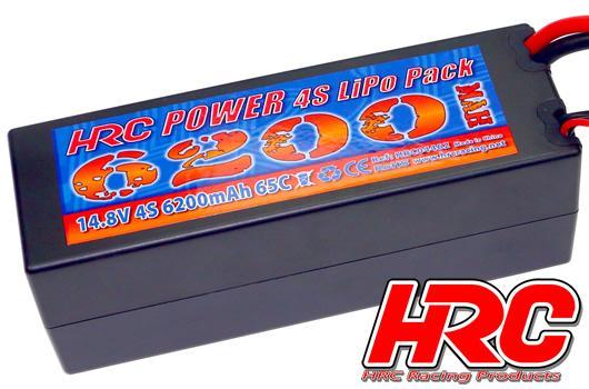 Akku - LiPo 4S - 14.8V 6200mAh 65C/110C - Hard Case - XT90AS  48x47x138mm