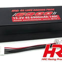 Akku - LiPo HV 4S - 15.2V 6900mAh 140C Graphene - Hard Case Slim LCG- 5mm Stecker 37x47x139 mm
