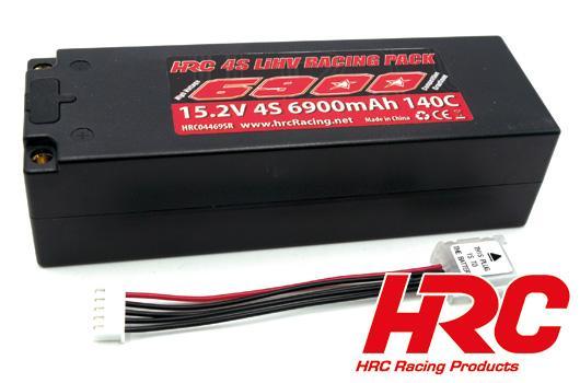 Akku - LiPo HV 4S - 15.2V 6900mAh 140C Graphene - Hard Case Slim LCG- 5mm Stecker 37x47x139 mm