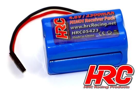 Akku - 4 Zellen - Empfänger Akku - 4.8V 2300mAh NI-MH - AA Block - JR 50x30x30mm