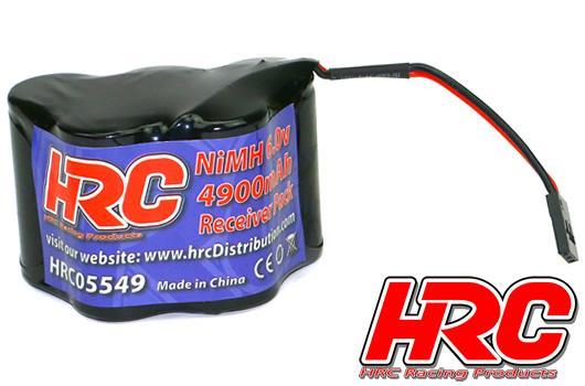 Akku - 5 Zellen - Empfänger Akku - 6V NiMH 4900mAh Sub-C - hump - JR