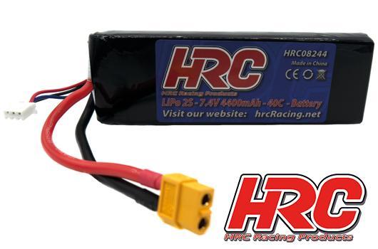 Akku - LiPo 2S - 7.4V 4400mAh 40C - No Case - XT60 134x43x18mm