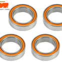 Kugellagern - metrisch - 12x18x4mm Gummidichtung Orange (4 Stk.)