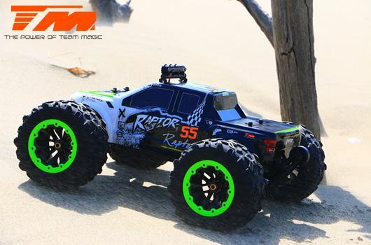 Auto - Monster Truck Elektrisch - 4WD - RTR - Brushless 2250KV - 6S - Wasserdicht - TM E6 RAPTOR - Schwarz/Gr¸n