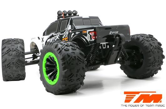 Auto - Monster Truck Elektrisch - 4WD - RTR - Brushless 2250KV - 6S - Wasserdicht - TM E6 RAPTOR - Schwarz/Gr¸n