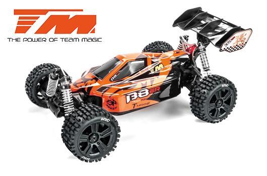 Auto - 1/8 Elektrisch - 4WD Buggy - RTR - 2500kv Brushless Motor - 4S - Wasserdicht - Team Magic B8ER Orange/Schwarz