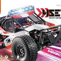 Auto - 1/8 XL Elektrisch - 4WD Desert Truck - RTR - 2500kv Brushless Motor - 3-4S - Wasserdicht - Team Magic 4SETH Rot/Weiss