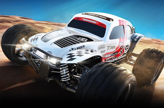 Auto - 1/8 elektrisch - 4WD EP Buggy - Beetle Baja - 3-4S RTR - Weiﬂ