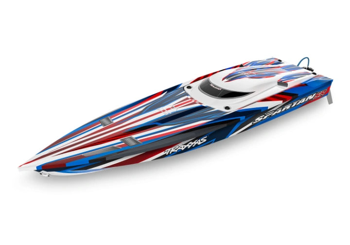 TRAXXAS SPARTAN SR ROT 36-ZOLL RENNBOOT MIT SELF-RIGHTING BRUSHLESS