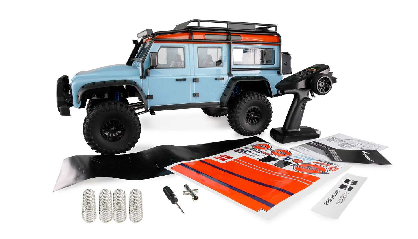 AMEWI ALLROCK H8 SCALE CRAWLER BRUSHLESS 1:8 ARTR BLAU/ORANGE