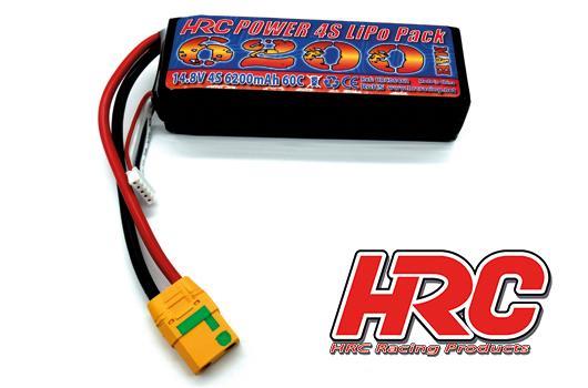 Akku - LiPo 4S - 14.8V 6200mAh 60C/100C - No Case - XT90AS - 135x44x35mm